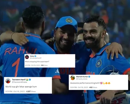 'WC mein aisi performance chahiye' - Fans elated as Virat Kohli's magnificent ton powers India to defeat Bangladesh in 2023 ODI World Cup
