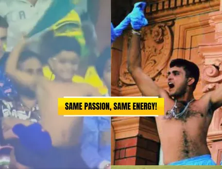 WATCH: Young fan emulates Sourav Ganguly's famous shirtless celebration at Eden Gardens during AUS vs SA 2023 World Cup semifinal