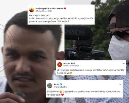'As a cameraman apni buraiya'n sunnee gaya tha' - Fans react as Suryakumar Yadav turns into cameraman with mask to interview fans at Marine Drive