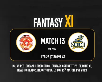 ISL vs PES Dream11 Prediction, Fantasy Cricket Tips, Playing XI for PSL 2024, match 13