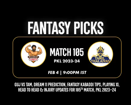 PKL 2023-24: GUJ vs TAM Dream11 Prediction, Match 105, Fantasy Kabaddi Tips, Playing VII & Injury Updates