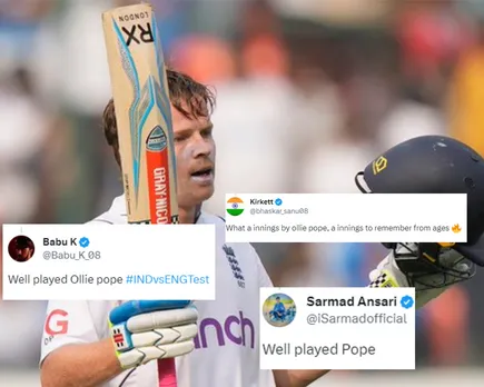 'Ye Double century deserve karta tha' - Fans react as Ollie Pope misses out on double century against India in first Test