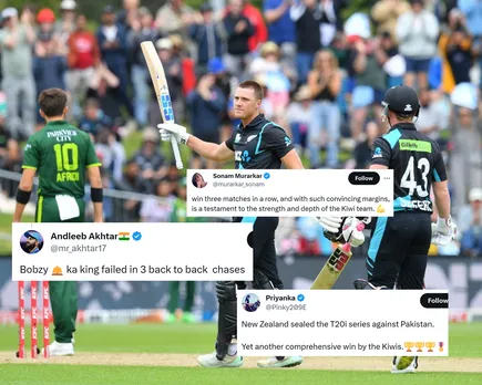 'Isse achha toh ye khelne hi nhi jaate' - Fans react as New Zealand thrash Pakistan by 45 runs in 3rd T20I to seal the series