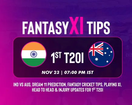 IND vs AUS Dream11 Prediction, 1st T20I: India vs Australia playing XI, fantasy team today's, and squads