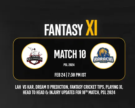 LAH VS KAR Dream11 Prediction, Fantasy Cricket Tips, Playing XI for PSL 2024, Match 10