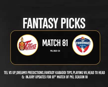PKL 2023-24: TEL vs UP Dream11 Prediction, Match 81, Fantasy Kabaddi Tips, Playing VII & Injury Updates