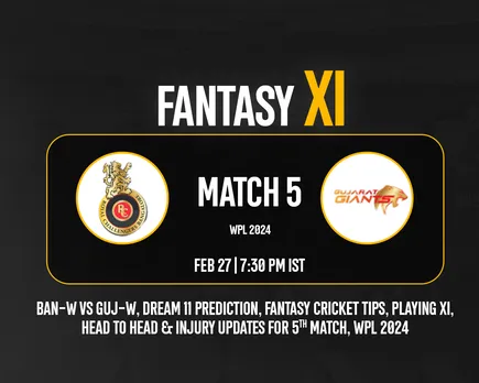 BAN-W vs GUJ-W Dream11 Prediction, WPL 2024 5th Match. Royal Challengers Bangalore vs Gujarat Giants, playing XI, fantasy team today and squads