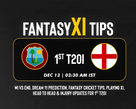 WI vs ENG Dream11 Prediction, Fantasy Cricket Tips, Playing XI, Pitch Report & Injury Updates For 1st T20I