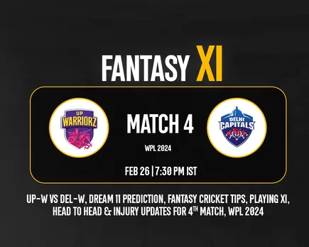 UP-W vs DEL-W Dream11 Prediction, WPL 2024 4th match, UP Warriorz vs Delhi Capitals playing XI, fantasy Team today’s and squads