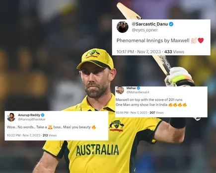'Big show has done it!' - Fans erupt as Glenn Maxwell sends Australia into semi-final of 2023 World Cup with breathtaking double hundred vs Afghanistan