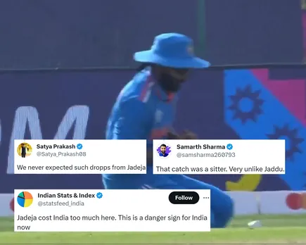 'Insan hi hai ho gaya ekbar' - Harsha Bhogle in disbelief as Ravindra Jadeja drops catch against New Zealand in 2023 World Cup, netizens react