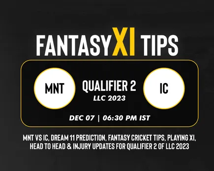 MNT vs IC Dream11 Prediction, LLC 2023, Qualifier 2: Manipal Tigers vs India Capitals playing XI, fantasy team today's, and squads