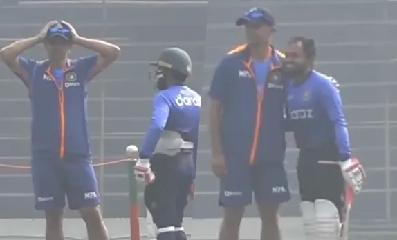 WATCH: Rahul Dravid gives batting tips to Bangladesh veteran Mushfiqur Rahim ahead of the second Test at Mirpur