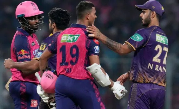 ‘Kitna parivarik mohaal hai!’ - Fans react as RR lend support to KKR over their viral tweet of Nitish Rana bowling first over during their clash in IPL 2023