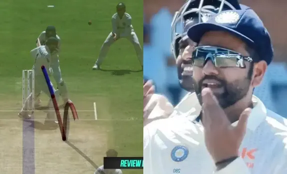 'Abe 3 Stumps or hote toh bhi out nhi hota' - Fans troll Rohit Sharma for taking a horrible DRS against Usman Khawaja in 4th Test