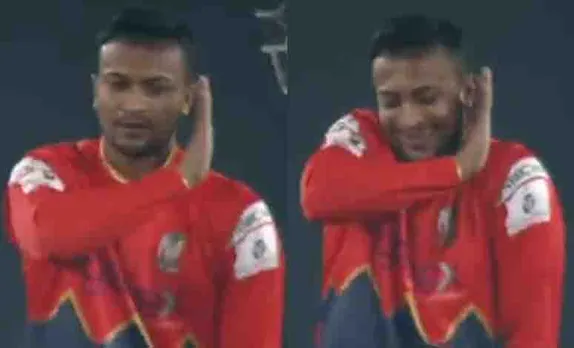 Watch: Shakib Al Hasan mimics Allu Arjun from Pushpa after picking a wicket