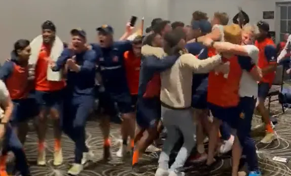 Watch: Netherlands' epic celebration after qualifying into the super-12 round of the 20-20 World Cup
