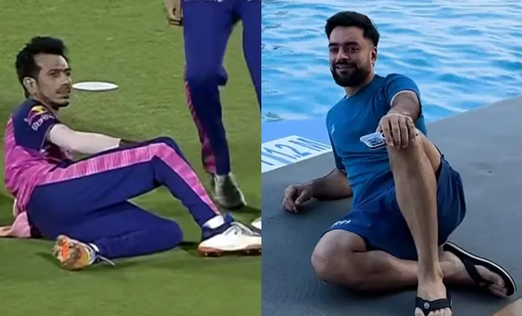 ‘Pose after Dopaher ka khana’ - Fans react as Rashid Khan does Yuzvendra Chahal's signature pose ahead of RR vs GT clash in IPL 2023
