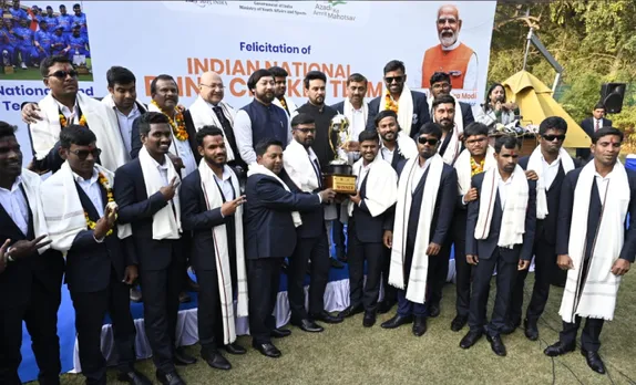 World Cup winning Indian Blind Cricket team felicitated by the Hon. Sports Minister Shri. Anurag Singh Thakur