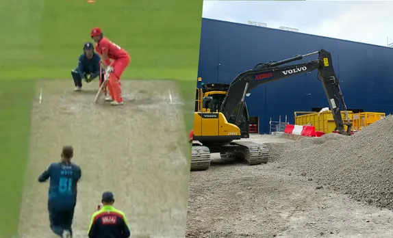 Watch: Liam Livingstone sends the ball to the construction site for a massive six