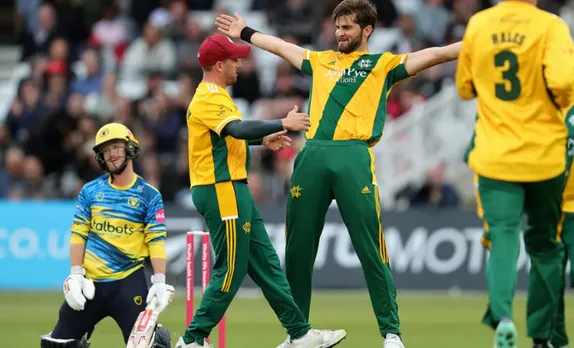 'Afridi naya, impact purana' - Fans abuzz as Shaheen Shah Afridi scalps four wickets in first over of Vitality Blast T20 game