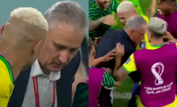 Watch: Brazil Head Coach Tite’s Dance Moves after Richarlison scores in Brazil vs South Korea clash