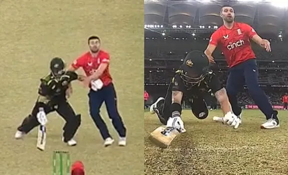 Watch: Matthew Wade stops Mark Wood from completing a catch, England decide against appealing