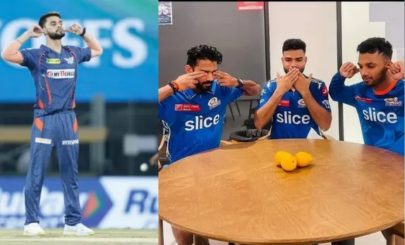 'Sara zamana King Kohli ka deewana' - Fans abuzz as MI players take sly dig on Naveen-ul-Haq with 'sweet mangoes' post after winning Eliminator vs LSG