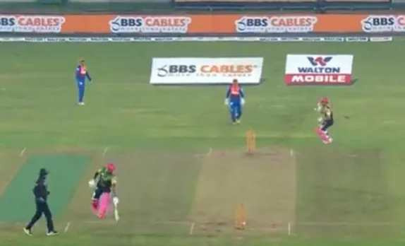 WATCH: Bet you won't have seen a more bizarre run out