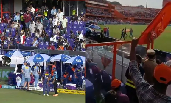 Watch: SRH fans chant ‘Kohli, Kohli’ after reportedly throwing nuts and bolts at LSG dugout during their clash in IPL 2023