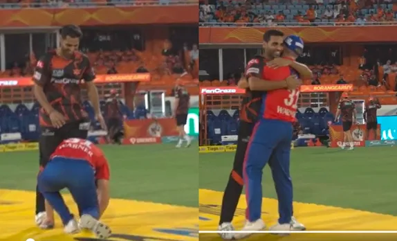 'Orange Legends ka reunion' - SRH fans emotional as David Warner embraces Bhuvneshwar Kumar ahead of SRH vs DC IPL 2023 clash