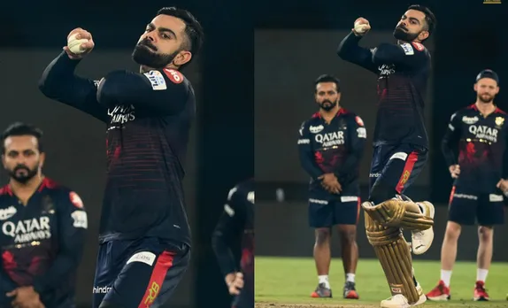 ‘Yeh 40 pe all out karke hi manega’ - Fans react to viral image of Virat Kohli bowling in nets while wearing pads ahead of SRH vs RCB clash in IPL 2023
