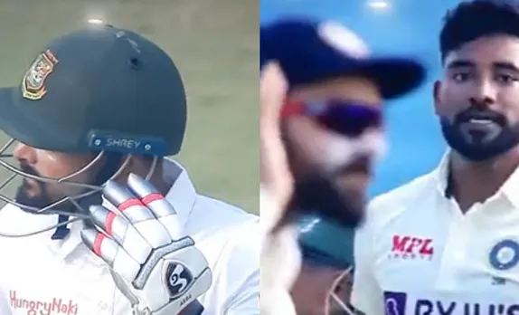 Watch: Mohammed Siraj, Virat Kohli have last laugh as they give epic send off to Litton Das in first Test