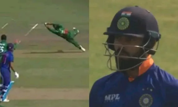 WATCH: Stunning catch from Litton Das to dismiss Virat Kohli leaves the batter in shock