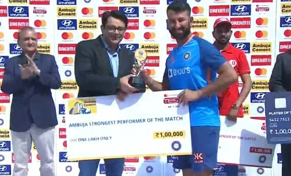 ‘Khusi dekho launde ke chehre pe’  - Fans react as Cheteshwar Pujara wins award for hitting longest six in Indore Test against Australia