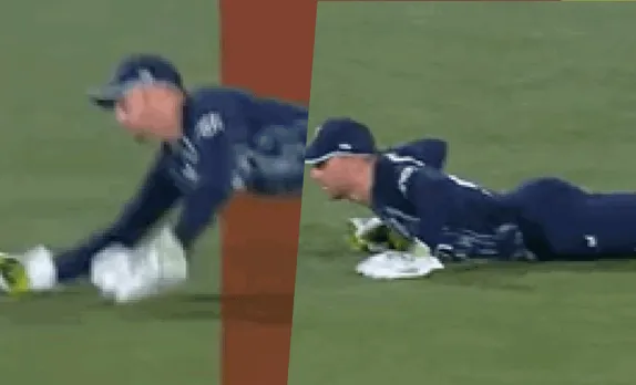 WATCH: Jos Buttler takes a stunner behind the wickets to dismiss Marnus Labuschagne in the first ODI against Australia