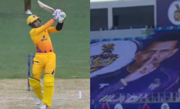 WATCH: Rahmanullah Gurbaz dances down the track and smacks Andre Russell a 96-metre six during ILT20 match