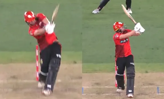 Watch: Matt Critchley’s outrageous flick goes for a mighty six against Brisbane Heat in BBL12 Knockout