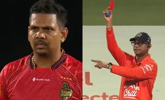 ‘Wicket lia tab bhi nikal dia’ - Fans react as Sunil Narine receives first-ever red card in CPL history during TKR vs SKN clash