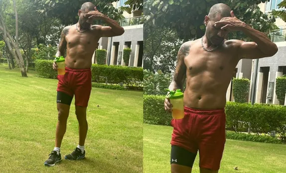 ‘Ab to sharam karle Rohit’ - Fans react to viral image of Shikhar Dhawan with a ripped physique