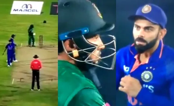 Watch: Moment of competitiveness between Virat Kohli and Mushfiqur Rahim in first ODI