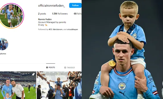 ‘MANCHESTER CITY effect’ - Fans go crazy as Phil Foden’s son, Ronnie Foden gains more than 1 Million Instagram followers in 24 Hrs
