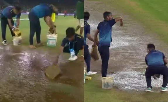 ‘80 rupaye ki sukhane ki technique’ - Fans slam Indian Cricket Board as groundsmen use sponge to dry pitch at Narendra Modi Stadium during IPL 2023 Final
