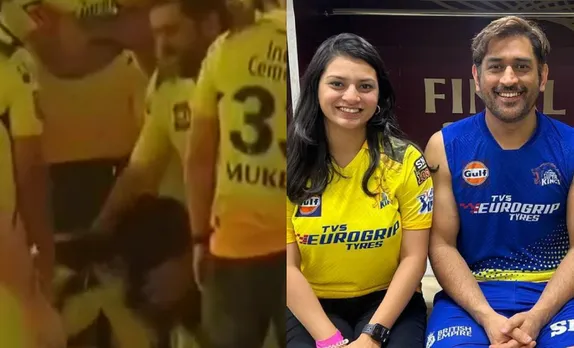 Watch: Ruturaj Gaikwad’s fiancee hugs MS Dhoni and touches his feet after IPL 2023 Final