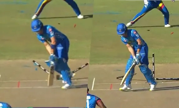 WATCH: Kyle Mayers bowls a stunning yorker to dismiss Dewald Brevis in a match of SA20 2023