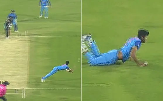 WATCH: Washington Sundar takes an absolute blinder to dismiss Mark Chapman in the first T20I against NZ