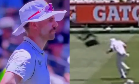 Watch: Anrich Nortje gets knocked out by spider cam in second Test vs Australia