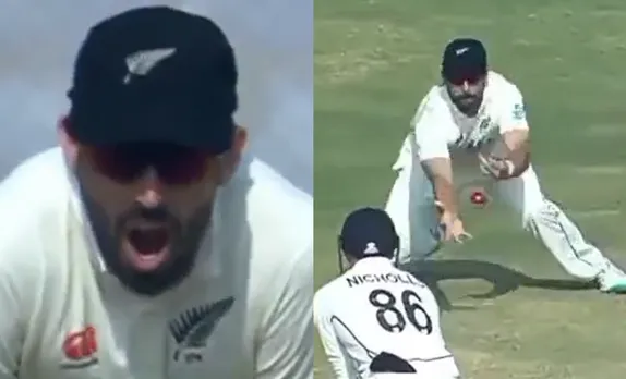 Watch: 'Sleepy' Daryl Mitchell drops Babar Azam at 12 on Day 1 of first Test