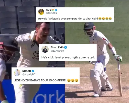 AUS vs PAK 2nd Test: ऑस्ट्रेलिया की घातक गेंदबाजी के सामने पाकिस्तानी बल्लेबाजों ने टेके घुटने, फैंस ने सोशल मीडिया पर बाबर को किया जमकर ट्रोल