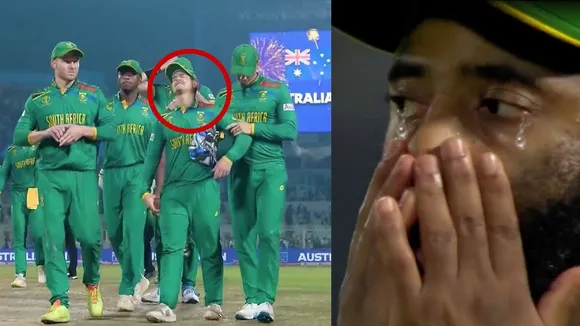 David Warner Heart Winning Gesture for Crying Quinton De Kock after Won  Match | AUS vs SA semifinal - YouTube
